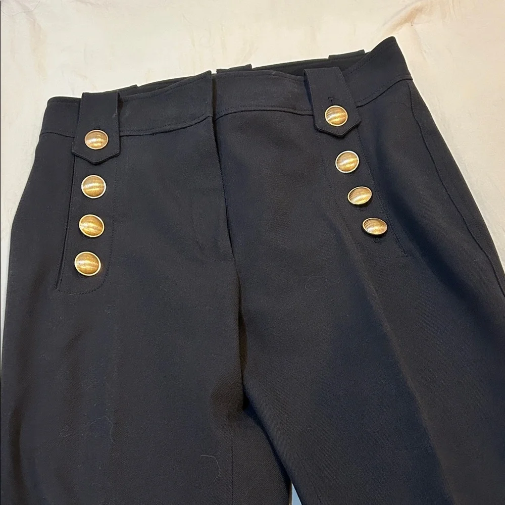Elie Tahari Gold Button Pants - Picture 2 of 5